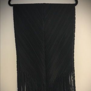 Issey Miyake Pleats Please Shawl with Fringe